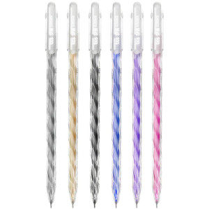 Caneta Gel Tris Spin 0.6mm 6 Cores