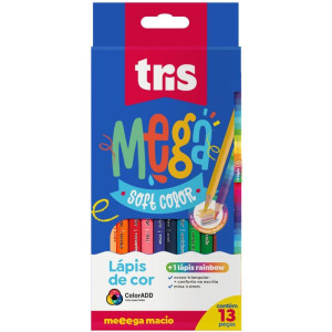 Lapis De Cor Triangular Mega Soft Color 13 Cores