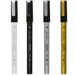 Marcador Artistico Tris Vibes Acrilico 4 Cores