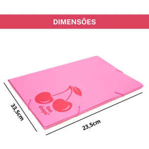 Pasta Aba Elastica Plastica A4 Cereja-124584-55088