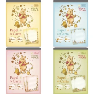 Bloco Papel De Carta Pooh 50fls 63g 177x240mm