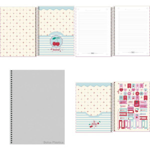 Caderno 01x1 Capa Dura Amarena 80fls-124931-56725