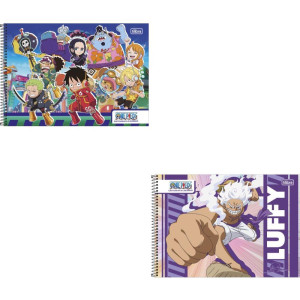 Caderno Desenho Univ Capa Dura One Piece 80fls
