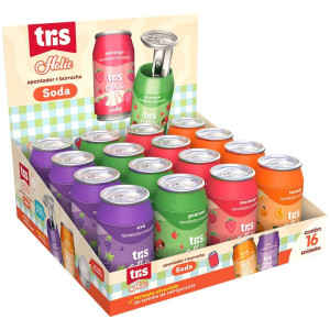 Apontador Com Deposito Decor. Tris Holic Soda C/borracha 4 Mod.-125854-50861