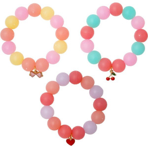 Borracha Decorada Pulseira Beads 3 Modelos