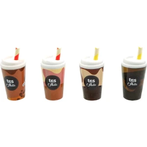 Borracha Decorada Tris Coffee Cup 4 Modelos
