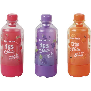 Borracha Decorada Tris Holic Suquinho 3 Modelos