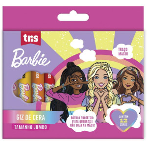 Giz De Cera Jumbo Tris Barbie 12 Cores-125867-21893