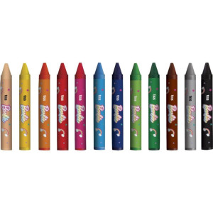 Giz De Cera Jumbo Tris Barbie 12 Cores