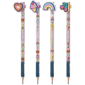 Lapis Preto Redondo Decorado Tris Puffy 4 Modelos-125843-78393