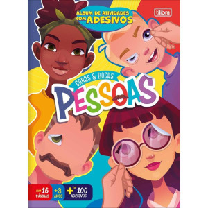 Livro Com Adesivos Caras E Bocas Pessoas 16pgs