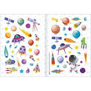 Livro Com Adesivos Cenario Magico Espaco 16pgs-124948-44793