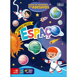 Livro Com Adesivos Cenario Magico Espaco 16pgs