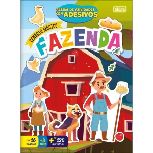 Livro Com Adesivos Cenario Magico Fazenda 16pgs
