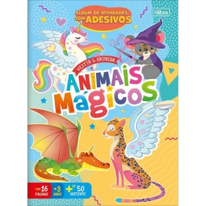 Livro Com Adesivos Vestir E Brincar Animais 16pg 27,5x20cm