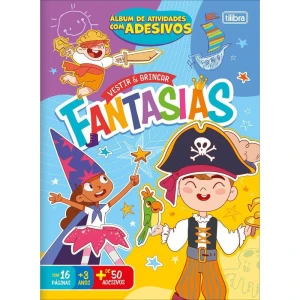 Livro Com Adesivos Vestir E Brincar Fantasias 16pgs