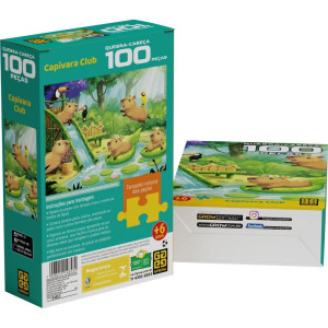 Quebra-cabeca Cartonado Capivaras 100 Pecas-125207-48638
