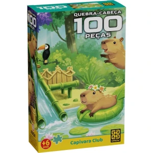 Quebra-cabeca Cartonado Capivaras 100 Pecas