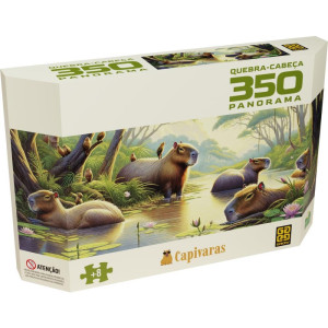Quebra-cabeca Cartonado Capivaras 350 Pecas Panorama-125205-99173