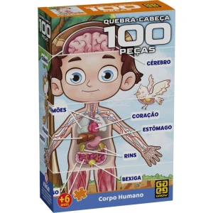 Quebra-cabeca Cartonado Corpo Humano 100 Pecas