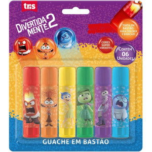 Tinta Guache Tris Divertidamente2 Bastao 6cores-125871-98922
