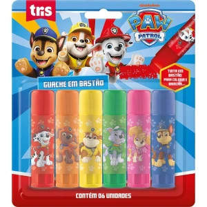 Tinta Guache Tris Patrulha Canina Bastao 6 Cores
