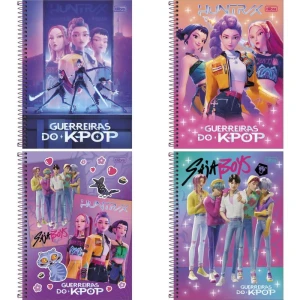 Caderno 01x1 Capa Dura Guerreiras Do K-pop 80fls