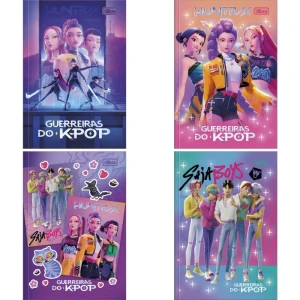 Caderno Brochura 1/4 Capa Dura Guerreiras Do K-pop 80fls