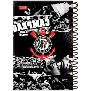 Caderneta Espiral Capa Dura Corinthians 80fls