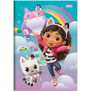 Caderno Brochura 1/4 Capa Dura A Casa Magica Da Gabby 80fls