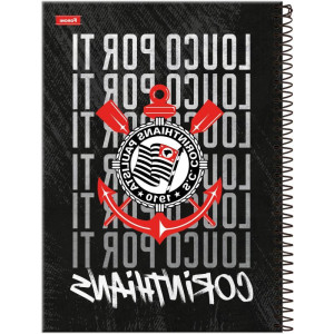 Caderno Brochura 1/4 Capa Dura Corinthians 80fls