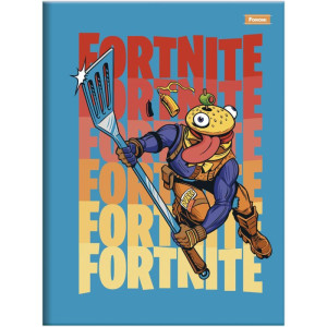 Caderno Brochura 1/4 Capa Dura Fortnite 80fls-126207-98294