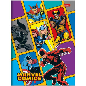Caderno Brochura 1/4 Capa Dura Marvel Comics 80fls-126216-62138
