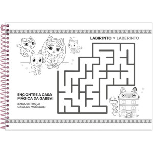 Caderno Desenho Univ Capa Dura A Casa Magica Da Gabby-125290-46852