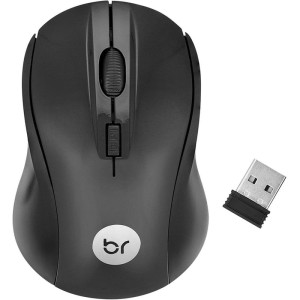 Mouse Optico Sem Fio 1000dpi 2,4ghz Usb Preto