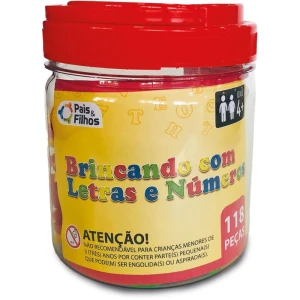 Brinquedo Pedagogico Brincando C/letras E Numeros 1