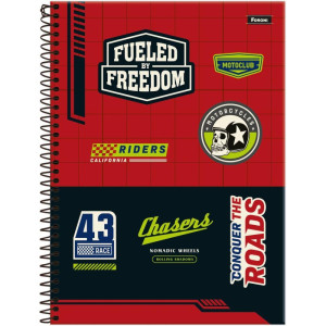 Caderno 10x1 Capa Dura Motoclub 160f