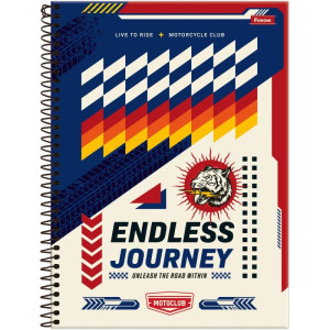 Caderno 10x1 Capa Dura Motoclub 160f-126277-46175