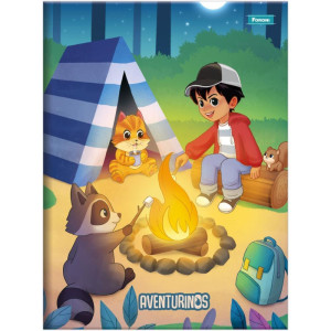 Caderno Brochura 1/4 Capa Dura Aventurinos 80fls-126240-47542