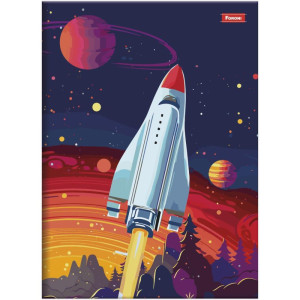 Caderno Brochura 1/4 Capa Dura Spacefly 80f-126283-26578