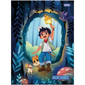 Caderno Brochurao Capa Dura Aventurinos 80f
