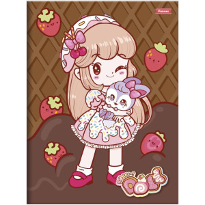 Caderno Brochurao Capa Dura Doll 80fls