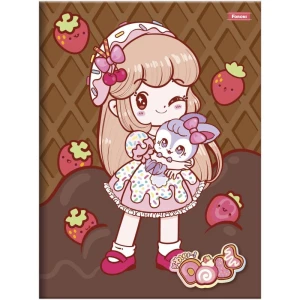Caderno Brochurao Capa Dura Doll 80fls