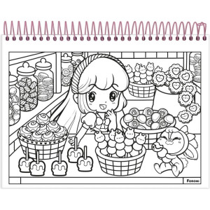 Caderno Desenho Univ Capa Dura Doll Para Colorir 24fls-126259-88652