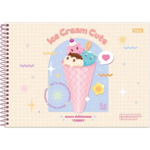 Caderno Desenho Univ Capa Dura Sugar Rush 80f