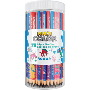 Lapis Preto Redondo Multicolor Grafite Acqua