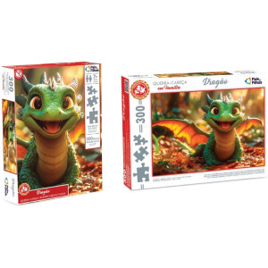 Quebra-cabeca Cartonado Dragao 300 Pecas-126312-34992