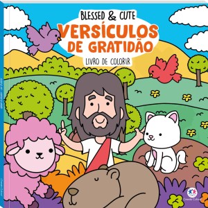 Blessed E Cute - Versículos De Gratidão Para Colorir
