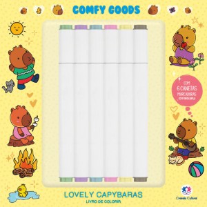 Lovely Capybaras - Para Colorir