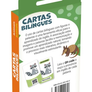 Flash Cards Cartas Bilíngues - Animais - Animals-9786526121856-20805